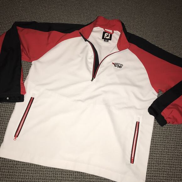 Footjoy Mens Large QuarterZip Pullover Windbreaker Golf Jacket - Picture 2 of 6